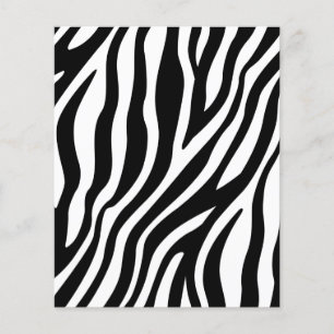 Zebra Print Black en White Stripes Pattern Flyer