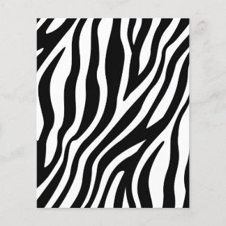 Zebra Print Black en White Stripes Pattern Flyer
