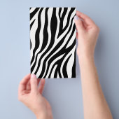 Zebra Print Black en White Stripes Pattern Flyer (Hand)