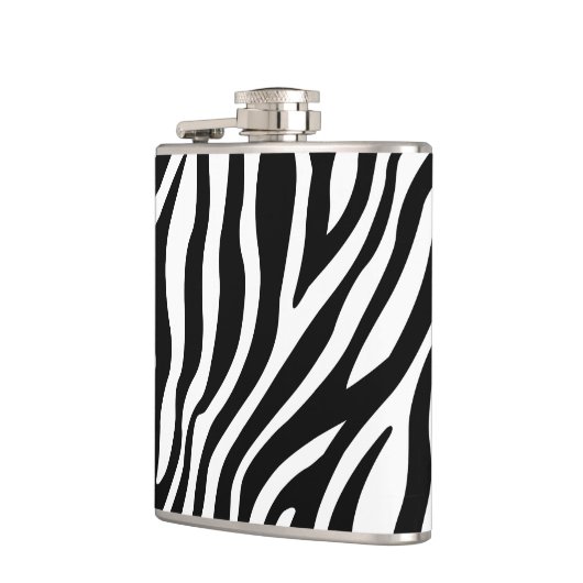 Zebra Print Black en White Stripes Pattern Heupfles (Links)