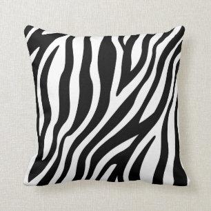 Zebra Print Black en White Stripes Pattern Kussen