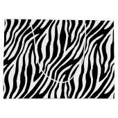 Zebra Print Black en White Stripes Pattern Large Cadeautasje (Achterkant)