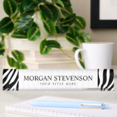 Zebra Print Black en White Stripes Pattern Naambordje