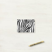 Zebra Print Black en White Stripes Pattern Post-it® Notes (Op bureau)
