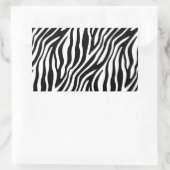 Zebra Print Black en White Stripes Pattern Rechthoekige Sticker (Tas)