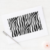 Zebra Print Black en White Stripes Pattern Rechthoekige Sticker (Envelop)