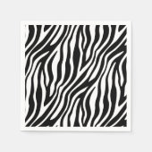 Zebra Print Black en White Stripes Pattern Servet (Voorkant)