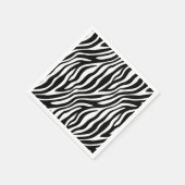 Zebra Print Black en White Stripes Pattern Servet (Hoek)