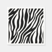 Zebra Print Black en White Stripes Pattern Servet (Voorkant)
