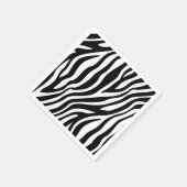 Zebra Print Black en White Stripes Pattern Servet (Hoek)