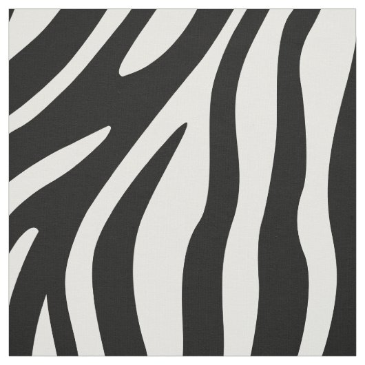 Zebra Print Black en White Stripes Pattern Stof (Swatch)