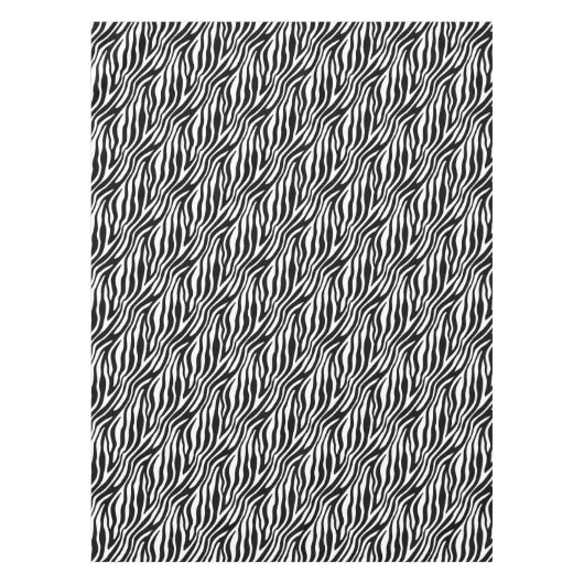 Zebra Print Black en White Stripes Pattern Tafelkleed (Voorkant)