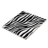 Zebra Print Black en White Stripes Pattern Tegeltje (Zijkant)