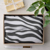 Zebra Print Black en White Stripes Pattern Tissuepapier (Geschenk)