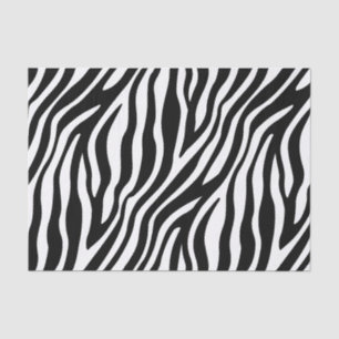 Zebra Print Black en White Stripes Pattern Tissuepapier
