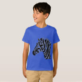 Zebra Print Black en White Stripes T-shirt (Voorkant volledig)