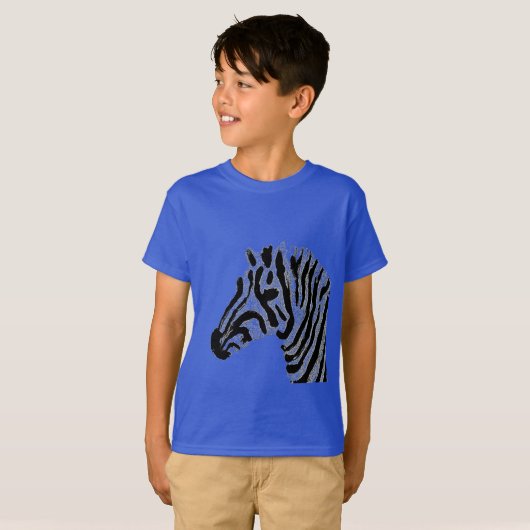Zebra Print Black en White Stripes T-shirt (Voorkant volledig)