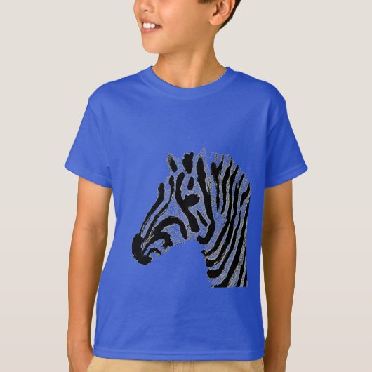 Zebra Print Black en White Stripes T-shirt (Voorkant)