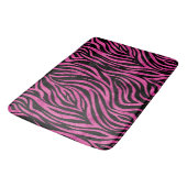 Zebra Print Black Hot Pink Badmat (Gekanteld)