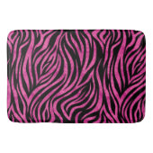 Zebra Print Black Hot Pink Badmat (Voorkant)