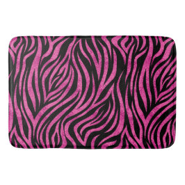 Zebra Print Black Hot Pink Badmat