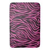 Zebra Print Black Hot Pink Badmat (Voorkant Verticaal)