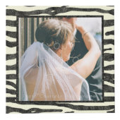 Zebra Print Black Stripes Aangepast 5 vierkante fo Kubus (Rechts)