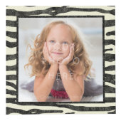 Zebra Print Black Stripes Aangepast 5 vierkante fo Kubus (Voorkant)