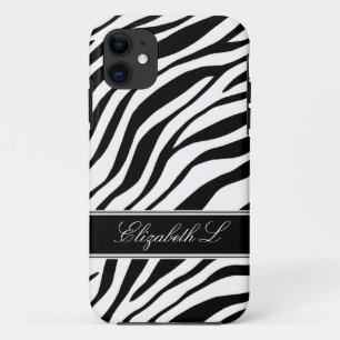 Zebra Print Black & White iPhone 5 Hoesje