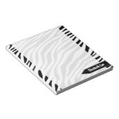 Zebra Print Black & White, persoonlijk Notitieblok (Schuin)