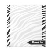 Zebra Print Black & White, persoonlijk Notitieblok (Voorkant)