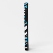 Zebra Print Blue Mix iPhone 5 Hoesje (Achterkant/links)