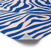 Zebra Print Blue Zebra Stripes Animal Print (Hoek)