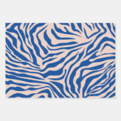 Zebra Print Blue Zebra Stripes Animal Print Inpakpapier Vel (Voorkant 3)