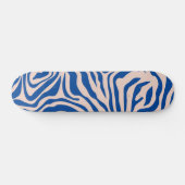 Zebra Print Blue Zebra Stripes Animal Print Persoonlijk Skateboard (Horizontaal)