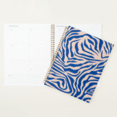 Zebra Print Blue Zebra Stripes Animal Print Planner (Display)