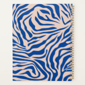 Zebra Print Blue Zebra Stripes Animal Print Planner (Achterkant)