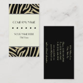 Zebra Print Border Visitekaartje (Voorkant / Achterkant)