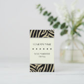 Zebra Print Border Visitekaartje (Staand voorkant)