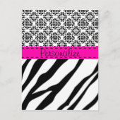 Zebra Print Briefkaart (Voorkant)