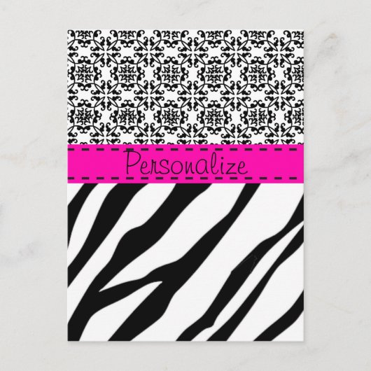 Zebra Print Briefkaart (Voorkant)