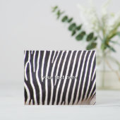 Zebra Print Briefkaart (Staand voorkant)