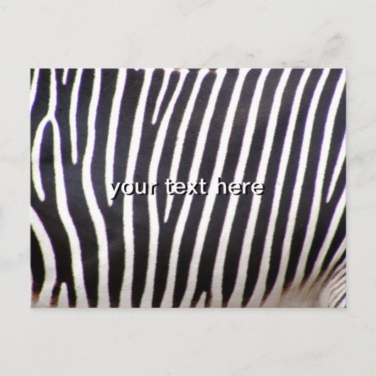 Zebra Print Briefkaart (Voorkant)