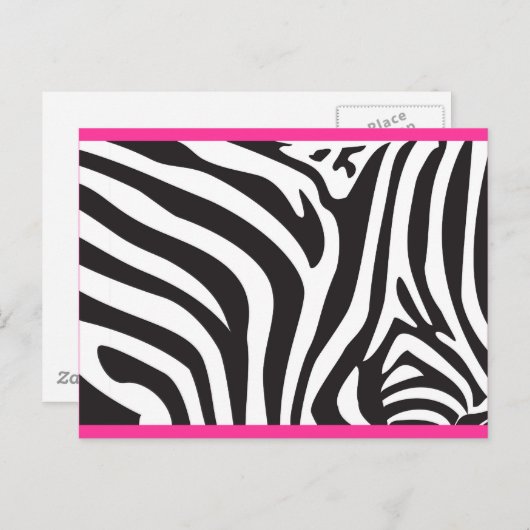 Zebra Print Briefkaart (Voorkant / Achterkant)
