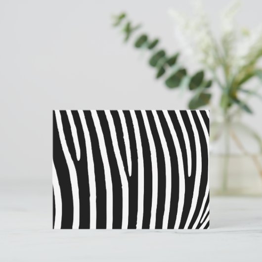 Zebra Print Briefkaart (Staand voorkant)