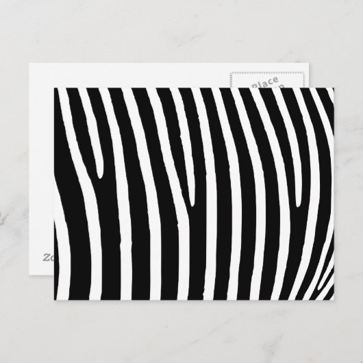 Zebra Print Briefkaart (Voorkant / Achterkant)
