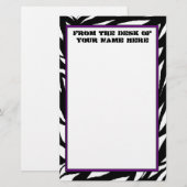 Zebra print briefpapier (Voorkant / Achterkant)