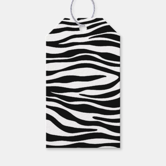 Zebra Print Cadeaulabel (Voorkant)