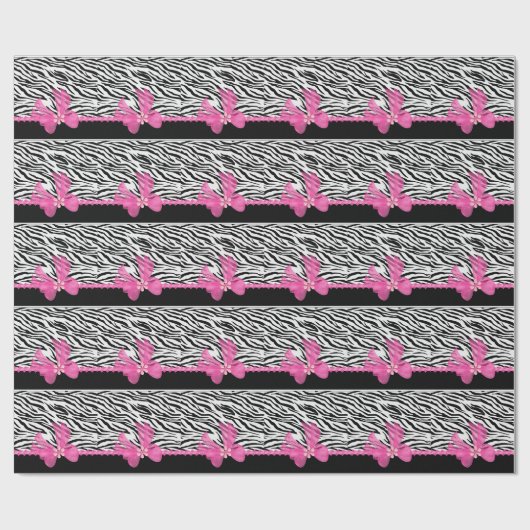 Zebra Print Cadeaupapier (Vlak)
