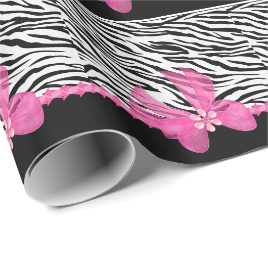 Zebra Print Cadeaupapier (Rol Hoek)